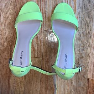 Neon Green Sandal Heels